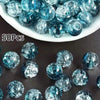 50Pcs 8mm Crystal Glass Beads Northern Lights Blue Beads Cracked Round Beads DIY Handmade Jewelry Bracelet Necklace Earrings Manufacturing